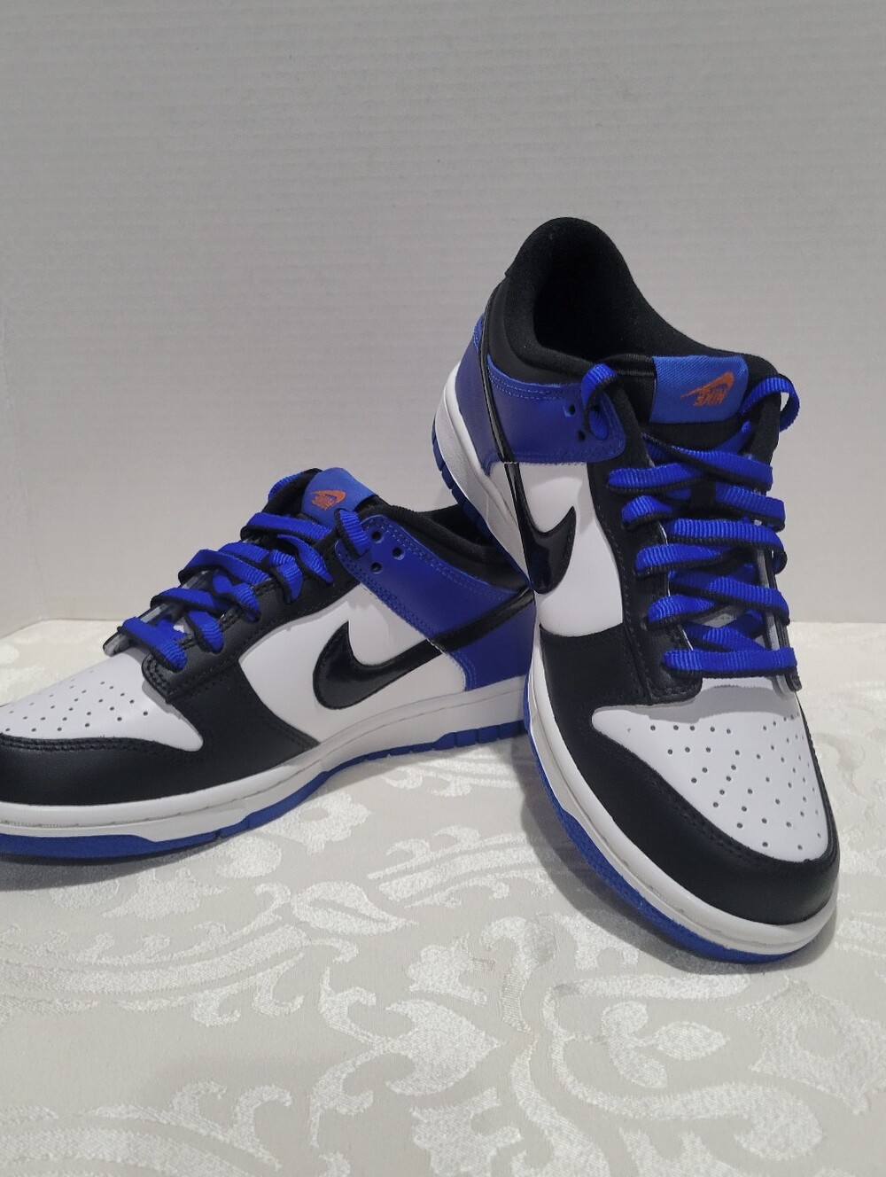 Nike GS Dunk Low Dance Party Racer Blue Blk White 6.5 Boys Y Sneakers EUC